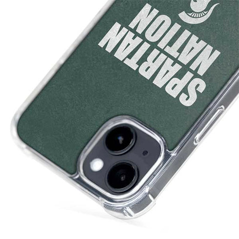 Michigan State University Spartans Nation iPhone 15 Plus MagSafe Case